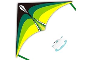 YFAFENGS Large Delta Kite for Kids & Adults - Easy to Fly Outdoor Kites for Kids Ages 8-10, Perfect for Beach & Family Activities, Includes Line & Handle