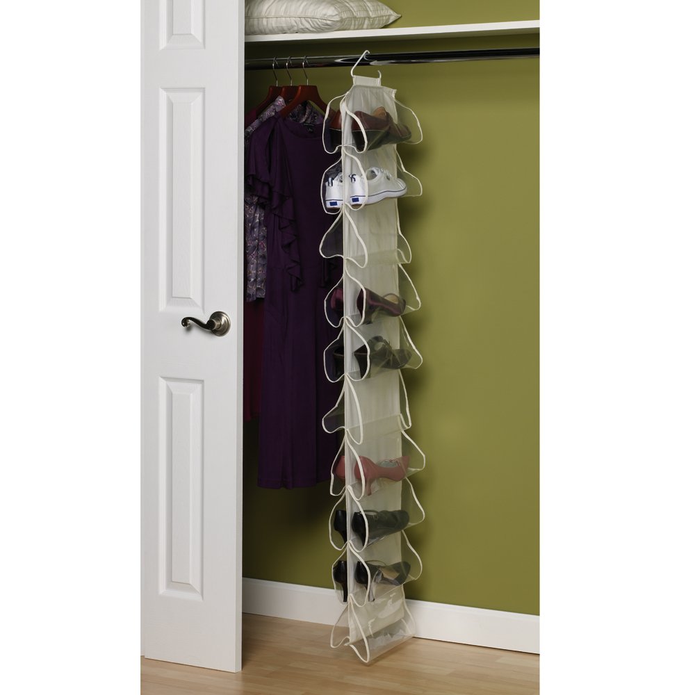 Household Essentials 311312 Hanging Closet Organizer 6 Shelves Natural Canvas Home Kitchen Cjp Org In