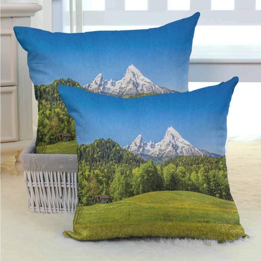 Germany Pillow Cover Set Bavarian Alps Village of