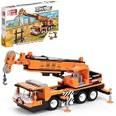 Block Builder Mobile Crane Building Block Set (475pcs) and Construction Tower Crane. Two Building Kits in one Set! Toy Blocks Suitable for Boys and Girls.