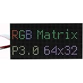 xicoolee RGB Full-Color LED Matrix Panel Display 64&times;32 Pixels for Raspberry Pi, 3.0mm Pitch, Onboard 2048 RGB LEDs