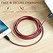 Eashion Lightning Cable 3Pack 10FT Extra Long Nylon Braided Cord iPhone Charger Compatible with iPhone 7 7 Plus 6 6S 6S Plus SE 5S 5 iPad iPod Nano 7(Red)