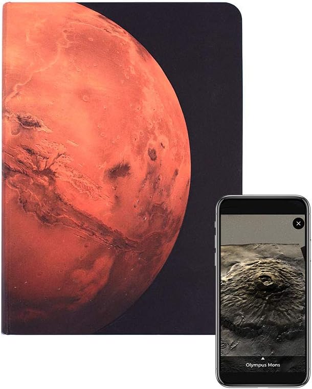 AstroReality: Planetary AR Notebook, Embossed Hardcover Writing Journal, Augmented Reality App Enabled, 7x5 Inches, 176 Graph + Blank Pages, Perfect Space Gift (Mars) : Office Products