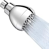 Aisoso High Pressure Shower Head 3 Inches Anti-clog Anti-leak Fixed Showerhead Chrome with Adjustable Swivel Brass Ball Joint