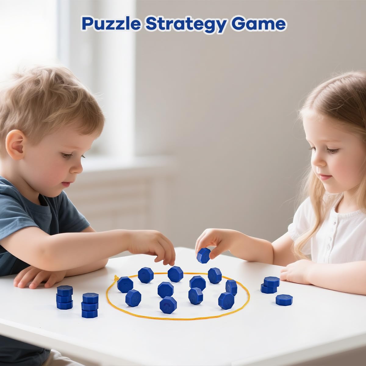 Bameca Magnet Game with String, Magnetic Chess Game for Family & Party & Travel & Camping - Puzzle Strategy Games, 2 Player Games for Kids & Adults