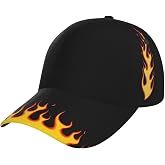 CVURMFH Baseball Cap, Adjustable Trucker Hat, Unisex Dad Hat for Sports Travel Casual Fire Flame 2