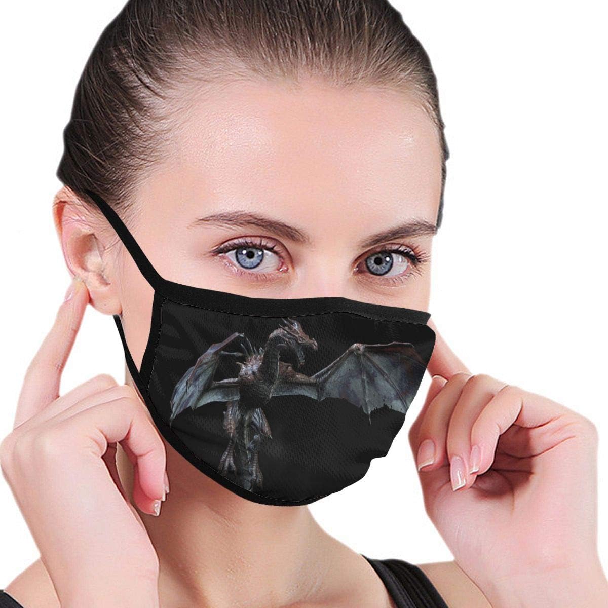 Dust Mask 3D Dragons Fashion Anti-dust Reusable Cotton Comfy Breathable Safety Mouth Masks Half Face Mask for Women Man Running Cycling Outdoor