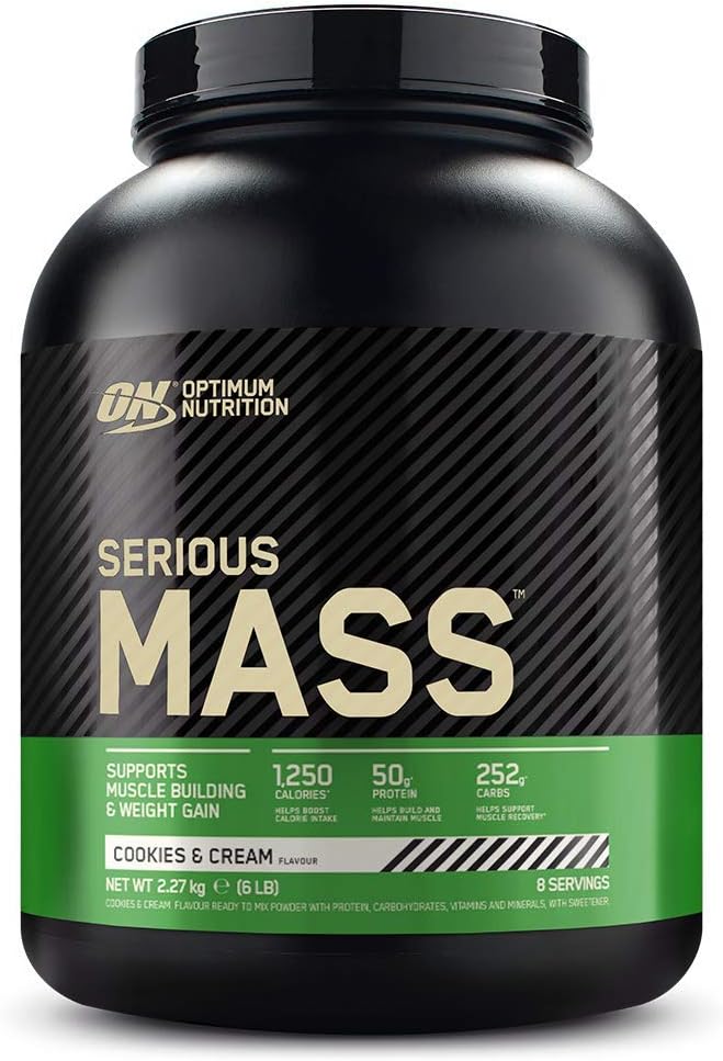 Optimum Nutrition Serious Mass Protein Powder High Calorie Mass Gainer with Vitamins, Creatine and Glutamine