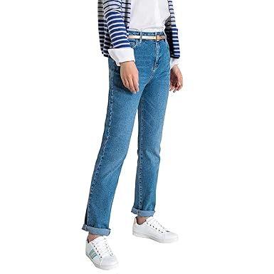 La Redoute Collections Womens Patch Pocket High Waist Jeans Length