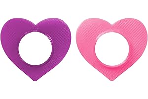 Plastic Covers for Libre 2,Soft Plastic Shield Easy to Apply and Remove (Pink Purple Heart Covers, 2pcs)