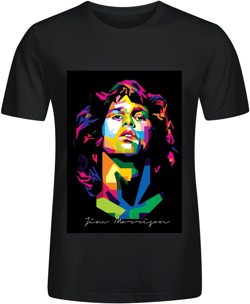 NIWAHO Jim Morrison My favorite on Pinterest T Shirts Round Collar Men