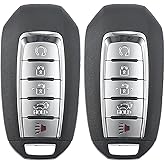 X AUTOHAUX 2pcs 434MHz KR5TXN7 Replacement Smart Proximity Insert Keyless Entry Remote Key Fob for Infiniti QX60 2019-2020 for QX50 2020-2022 for Infin5 Buttons 4A Chip 285E3-9NR4A S180144709