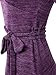 JayJay Women Casual Caged Neck Long Sleeve Knit Sweater Faux Wrap Dress with Bow Belt