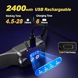 Demlaies Head Torch Rechargeable 2 Pack 28H 300° Wide Beam IPX6 view 3