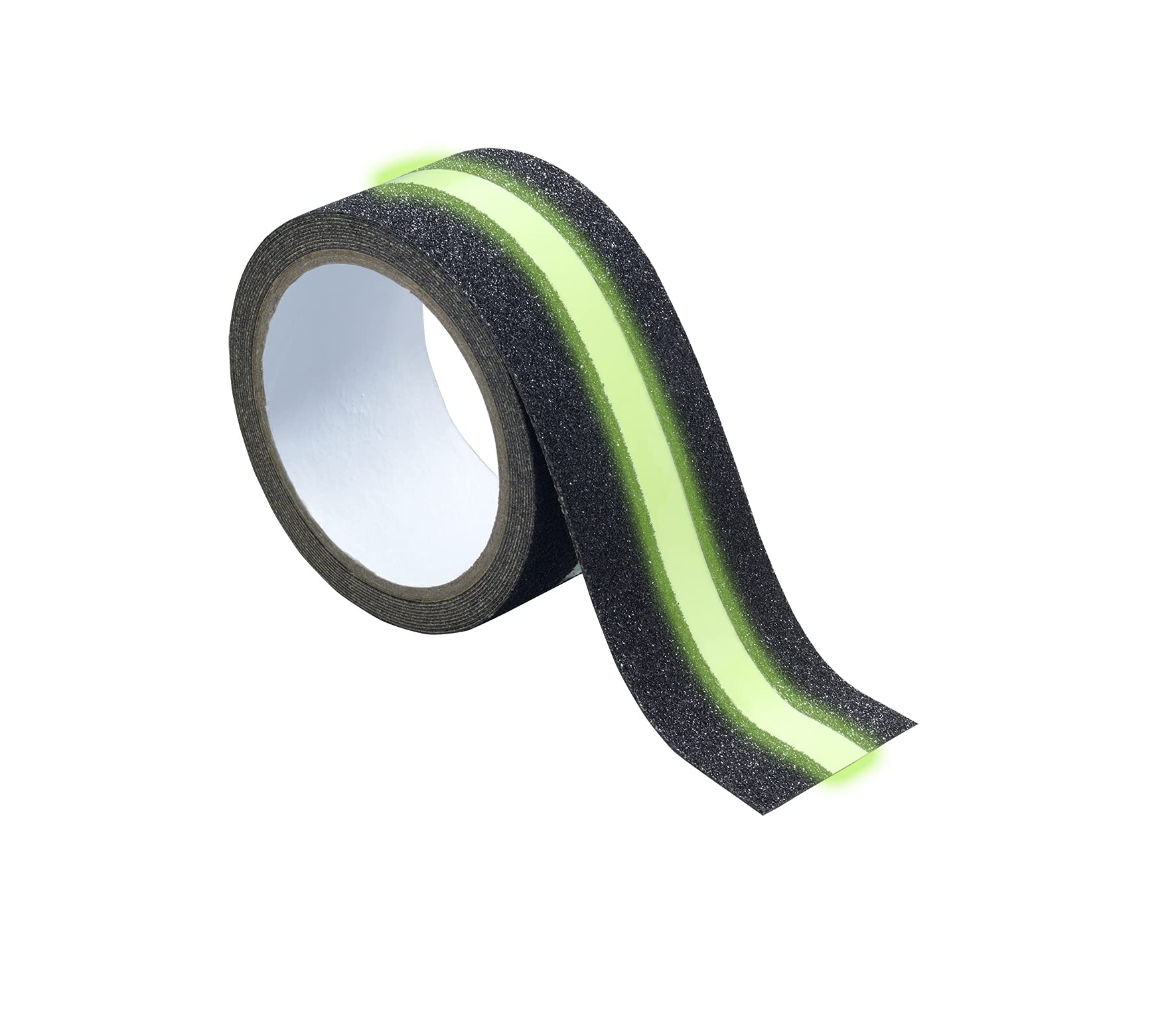 Maximex 2-in-1 Non-Slip Light Strip - Can Be Cut to Size, Plastic, 5 x 300 cm, Black