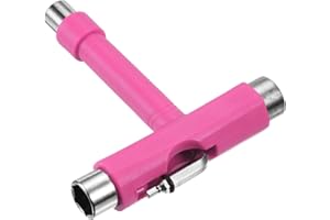 PATIKIL All-in-One Skate Tool, Multi-Function Portable Skateboard Tool T Tool Wrench with L-Type Cross Head Screwdriver for R