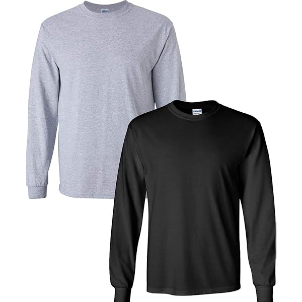 Gildan - DryBlend 50/50 Long Sleeve T-Shirt 2-Pack 8400-LRG-White
