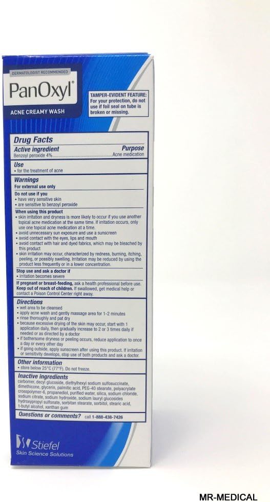 Panoxyl 4 Acne Creamy Wash, 6-Ounce: Health & Personal Care