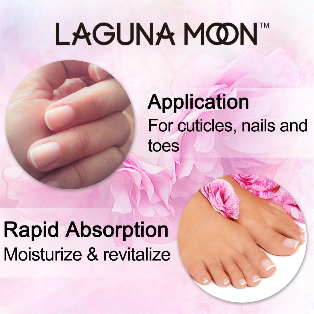 Lagunamoon Moisturizing Nail & Cuticle Oil Pen Jojoba Seed Oil Hand & Nail Treatment Rose Nail Oil Pen 5ml - Image 3