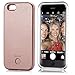 Nicexx (TM) iPhone 6, 6S Case LED Selfie Light Up Luminous Selfie Lighting Cell Phone Case Illuminated Back Cover for Apple iPhone 6S iPhone 6 (Rose Gold)