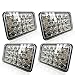 TURBOSII DOT Approved 4X6 LED Headlight Assemblies Hi/Lo Sealed Beam Replace H4651 H4656 Bulb Headlamps for KW Kenworth T600 W900 T800 Truck Peterbilt 379 Chevy S10 Blazer RV Freightliner Semi 4PCS primary
