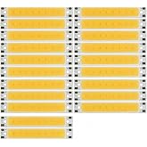 20-Pack 60x8mm COB LED Light Modules, 3V 2W Aluminum Base,Warm White | High Brightness, Solder Pads, Mounting Holes, Electronics, Auto, DIY Projects