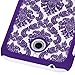 Style4U HTC 510 Case, HTC Desire 510 [Purple] Flower Damask Design Slim Fit Case Cover with 1 Stylus and 1 HD Clear Screen Protector [Purple]