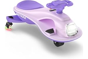 Gotrax WG1 Electric Wiggle Car for Kids, 12V Big Battery up to 120Min Playtime, Music Speaker &Rear Flash Wheels, Battery Display & Easy Assembly w/Pedal Throttle, Crazy Cart Gift for Ages 3+, 132Lbs