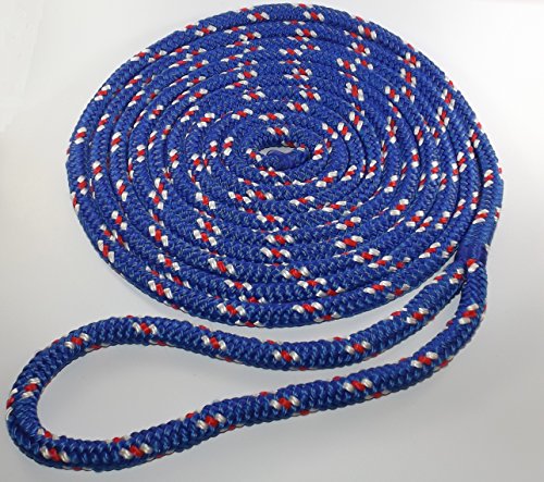 Sport-O-Dock-Line-and-Mooring-Rope-12-x-20-Blue-White-Red Sport-O-Dock-Line-and-Mooring-Rope-12-x-20-Blue-White-Red