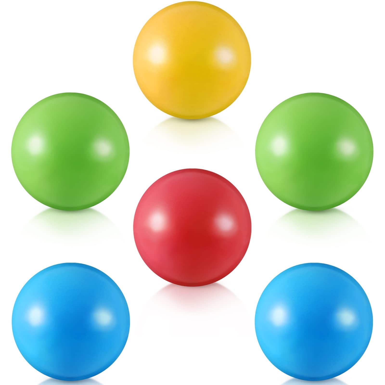 Civaner 6 Pieces Multi Colored Plastic Replacement Balls Small Bulldozer Popper Toy Balls 1.75 Inch Soft Crush Proof Air Filled Ocean Ball for Toddlers (Classic)