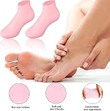 JOOTUEPO Silicone Moisturizing Socks Anti Slip Aloe Heel Repair for Dry Cracked view 3