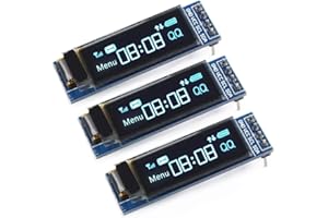 ELECSUNG 3 Pieces OLED LCD Display Module 0.91" 4 PIN SPI Serial OLED Screen Driver 128x32 3.3V ~ 4.2V for Ledger Nano S (Blue Light)