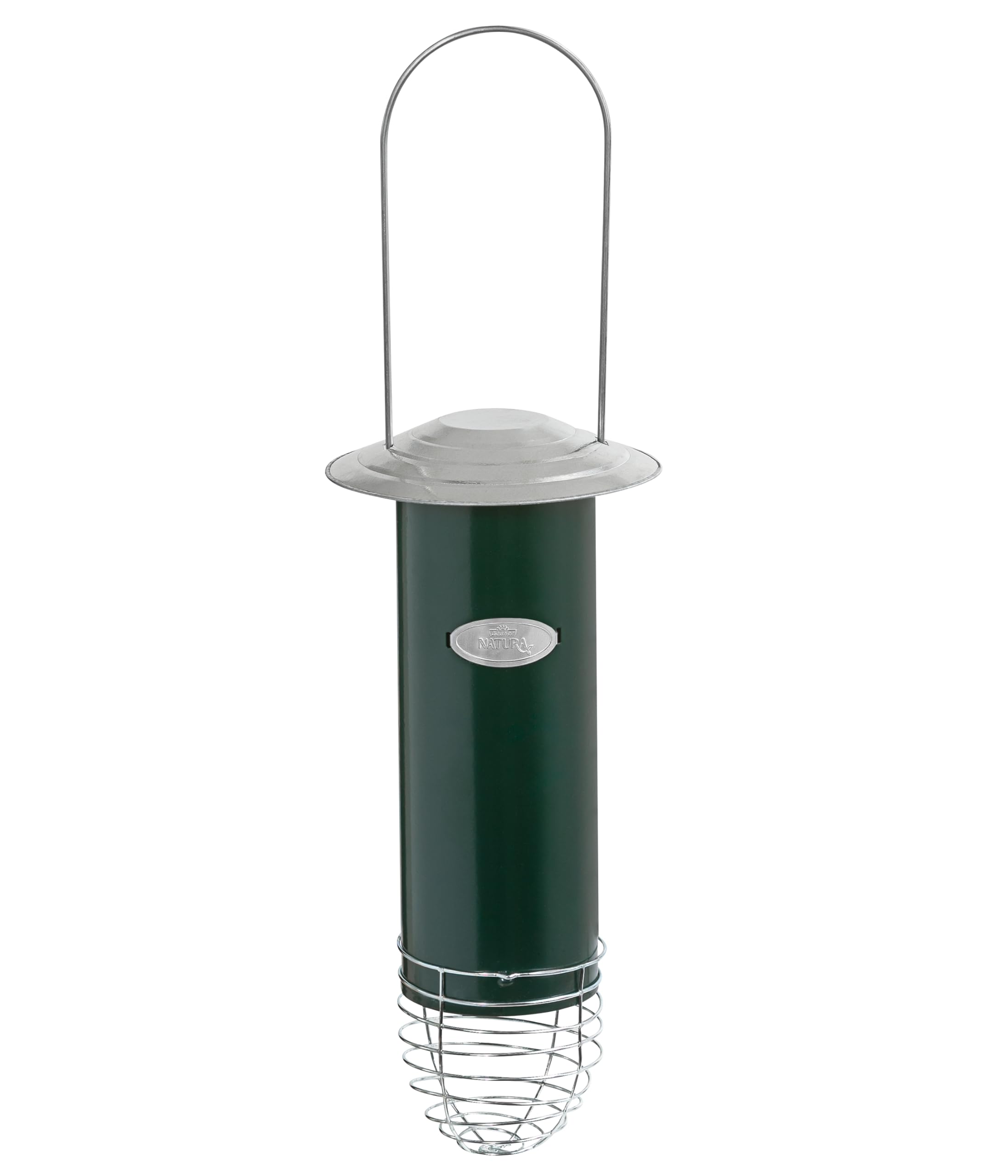 Dehner Natura Wild Bird Fat Ball Machine, Diameter 7.5 cm, Height 26.5 cm, Metal, Dark Green