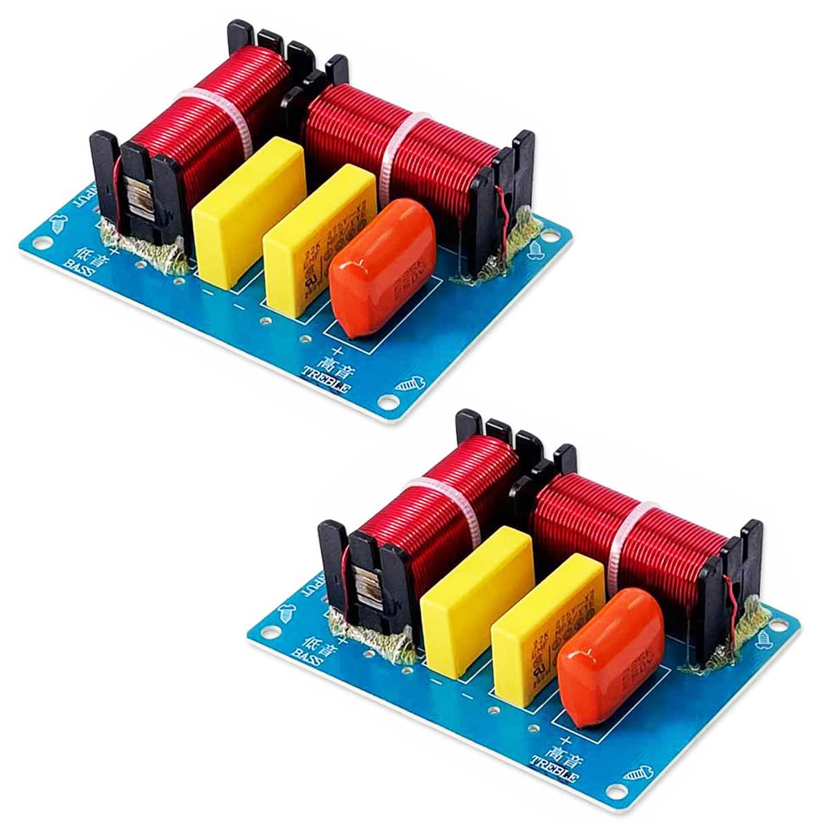 VOANZO 2PCS 180W Speaker Crossover 2 Way High and Low Frequency - Crossover Point 2900Hz for HI-FI Bookshelf, Centre, and Surround Speakers