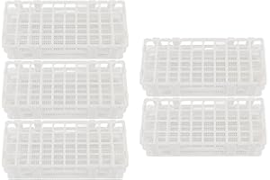 Test Tube Rack 40 Hole 5 Pack 3 Layer Detachable Plastic Laboratory Holder for Tubes Stackable Storage Organizer