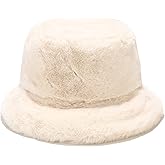 Dirholl Women's Winter Faux Fur Fuzzy Warm Bucket Hat