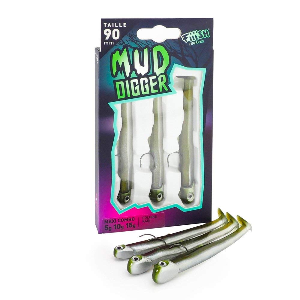 Fiiish - Mud Digger - 9 cm - Maxi Combo - 5G-10G-15G - Kaki - Md1134
