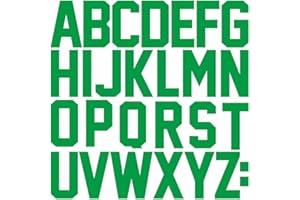QIUKUI 4set 2 Inch Vinyl Iron on Letters Heat Transfer Letters Alphabets for Clothing T-Shirt Bag（Green）…