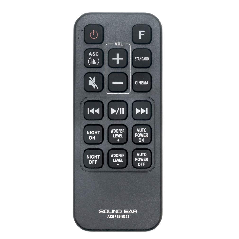VINABTY AKB74815331 Remote Control Replacement for LG Soundbar SH4DWEULLK SH4D SH4 DSH5 SPH5B-W SPH5B-W SPJ4B-W