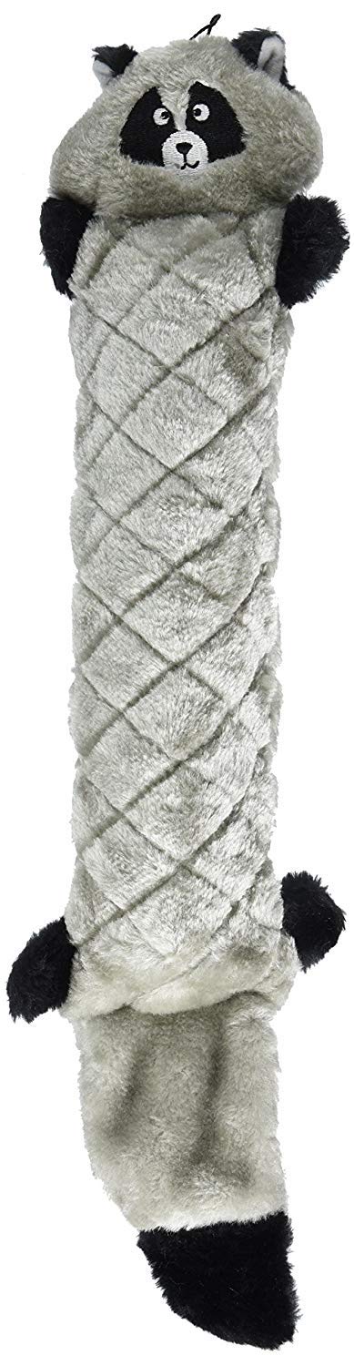 ZippyPaws - Jigglerz Tough No Stuffing Squeaky Plush Dog Toy with Crinkle Head and Tail - Raccoon — image 1