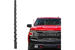 VOFONO Car Wash Proof Antenna for Chevy Silverado and GMC Sierra Accessories (2009-2025) | 9 inch Spiral Direct Short Replacement Antenna (M7 Thread)