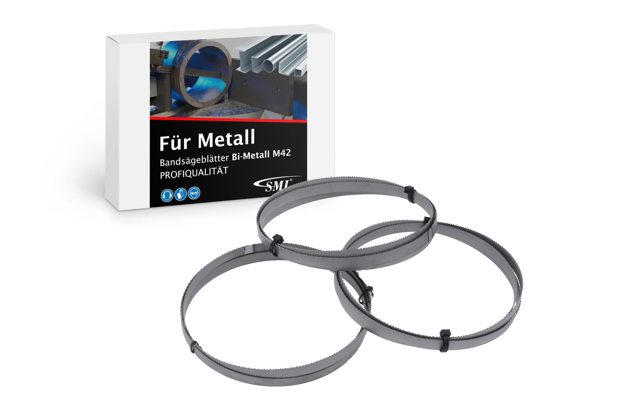 SMI Set of 3 pcs. Bandsawblade Bi-Metal M 42 Dimensions 1435 x 13 x 0.65 mm 8/12 Teeth per Inch e.g. for Güde MBS 125 V Metal Saw Band