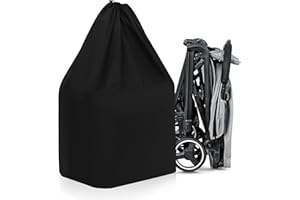 GLSTOY Stroller Travel Bag with Shoulder Straps Black Gate Check Stroller Bag for Airplane Use Lightweight
