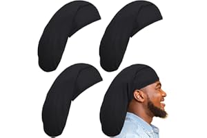 Carvoriy 4 Pack 20 Inch Unisex Dreadlock Cap, Long Hair Dreads Head Wrap, Stretchable Sleeping Cap, Hair Accessories Sleep Bo