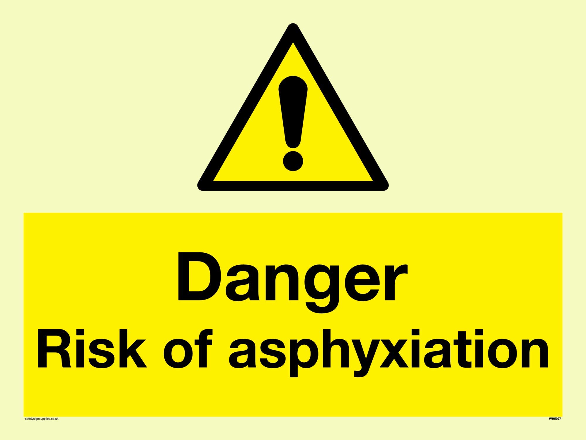 Danger risk of asphyxiation