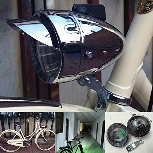 Goodkssop 180lm vintage retro chrome bicycle bike led h…