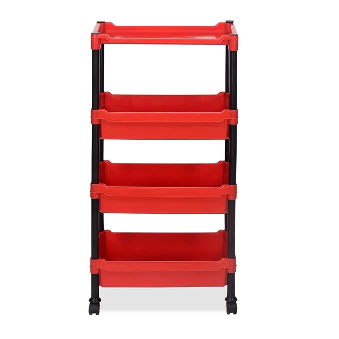 NILKAMAL Trolley 23, Black/Bright RED: Amazon.in: Home & Kitchen