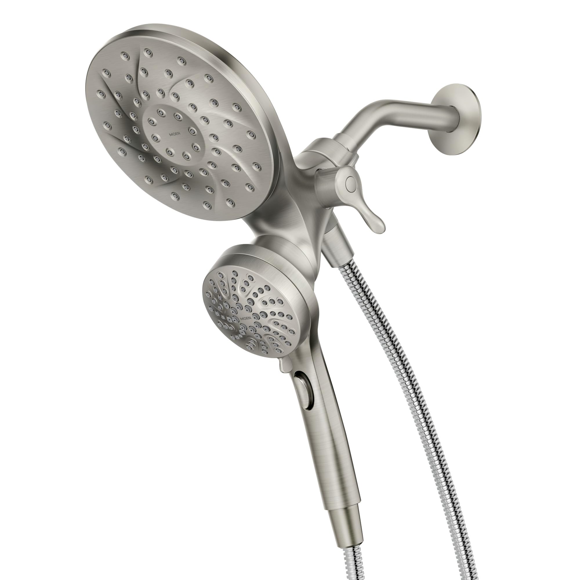 Photo 1 of Moen Engage Magnetix 2-in-1 Combo Rain Showerhead with Detachable Handheld Shower Spray, Featuring Magnetic Docking System, Spot Resist Brushed Nickel, 26009SRN