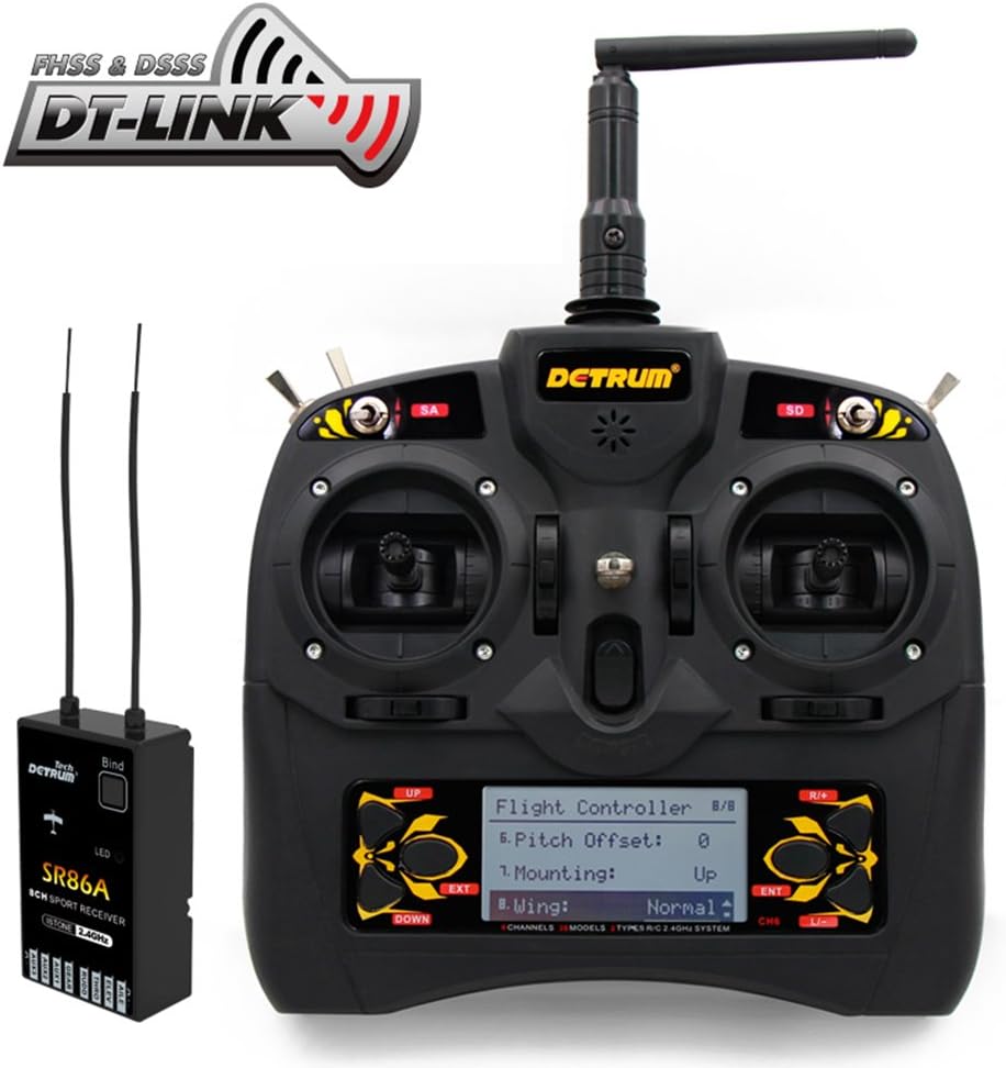 Detrum GAVIN-6C Transmitter with Istone SR86A 8CH stabilizer gyro Receiver M2