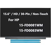 JHK JIEHONGKE 15.6" HD LCD Screen for HP 15-FD0081WM 15-FD0083WM | Laptop Replacement LCD Panel, 1366x768 Resolution, 30-pin Connector, Non-Touch, Anti-Glare (Matte) display